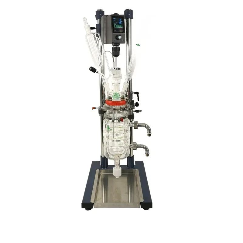 

Gold Seller Jacketed Glass Reactor 1L 2L 3L 5L for Laboratory with Borosilicate Glass 3.3