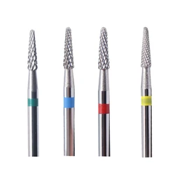 4 Grits Carbide Nail Drill Bit Electric Milling Cutter for Manicure Rotate Burr Remove Gel Polish Tools Nail Files Accessory