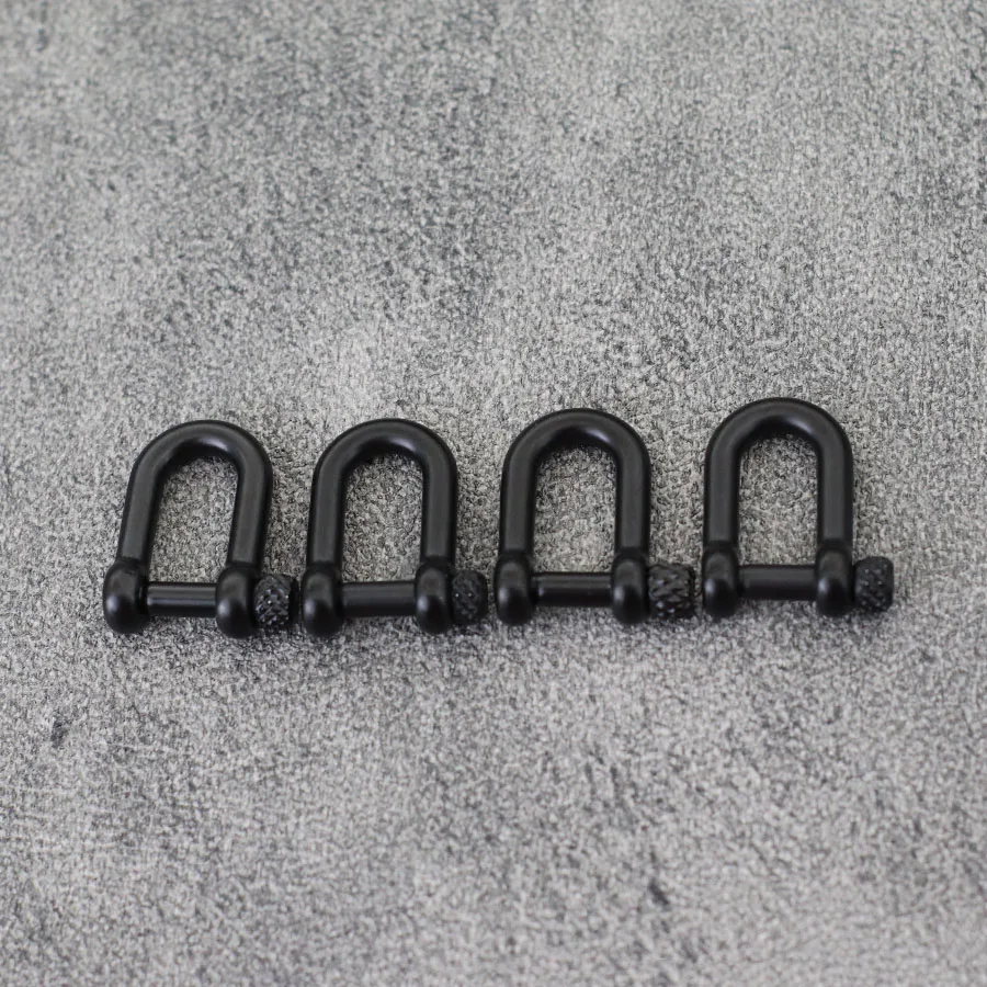 304 Stainless Steel Horseshoe Buckle Detachable For Jewelry Making Handmade DIY Accessory Black U Shape Adjustable Bracelet Bag
