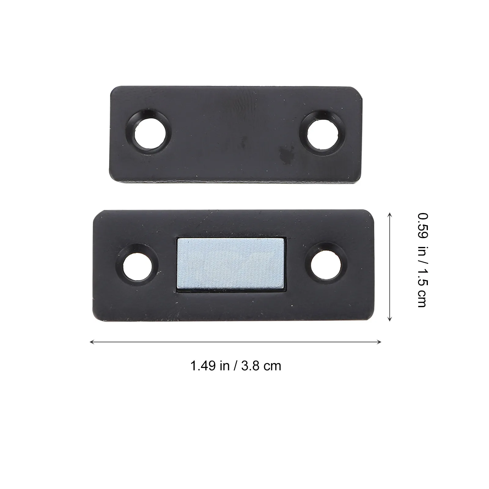 4Sets Exquisite Invisible Door Catch for Small Cabinets Closets Wardrobes Sliding Doors Thick Door Catch Magnetic Latch Iron