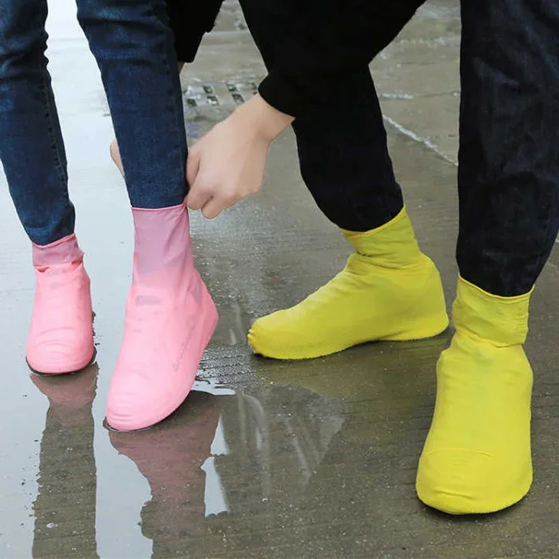 Waterproof Non-slip Silicone Shoe High Elastic Wear-resistant Unisex Rain Boots for Outdoor Rainy Day Reusable Shoe Cover