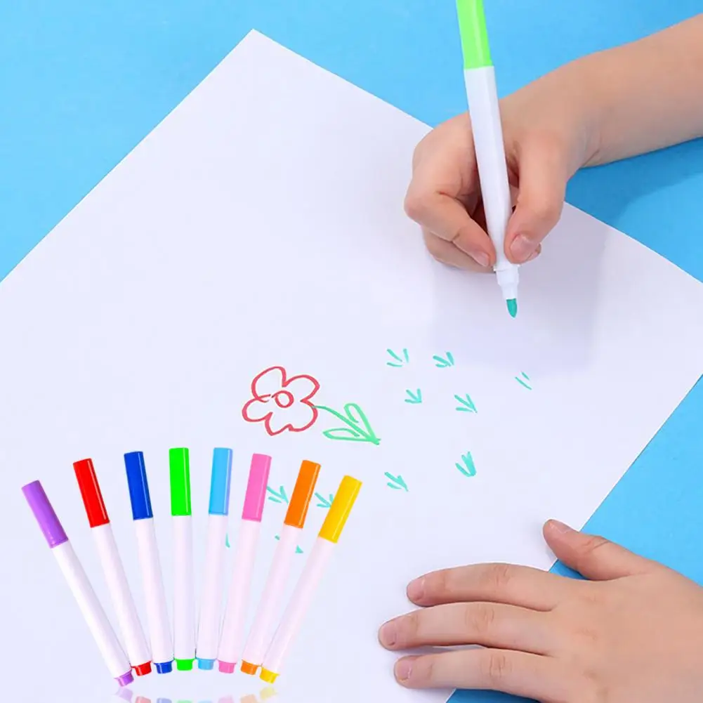 8/12Pcs Water Soluble Chalk Markers LED Boards Art Crafts Bold Lines Erasable Ink Neon Pens Compatible With Illuminated Acrylic