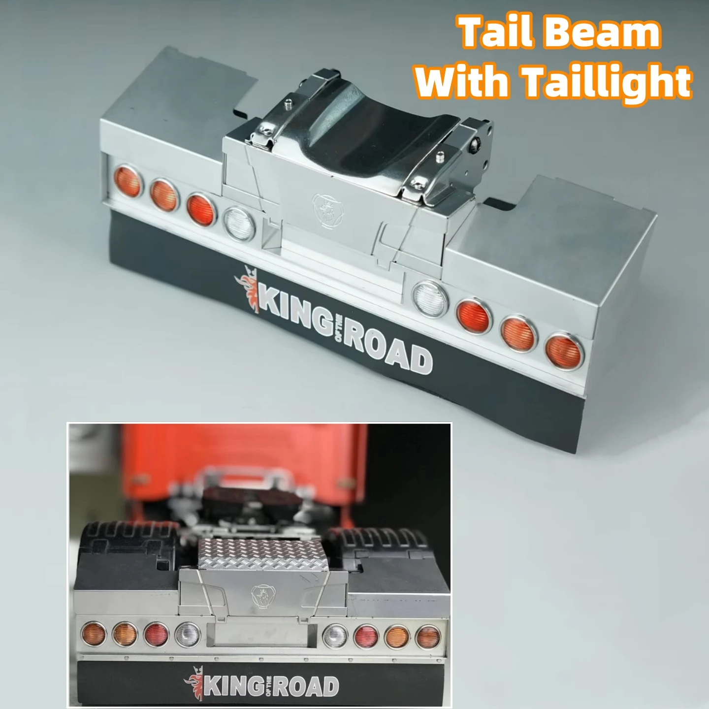 

Металлическая задняя балка с задним фонарем R620 R470 R730 для 1/14 Tamiyaya Rc Scania 770S MAN Модель трактора Грузовика Diy Запчасти для удаленного автомобиля