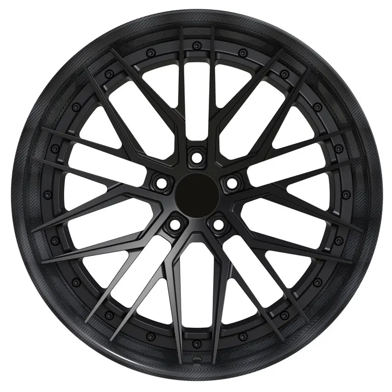 18 19 20 21 22 24 Inch Carbon Fiber Forged Wheels Rim Matt Black 2-parts Wheel Aluminum Alloy For Car Wheels