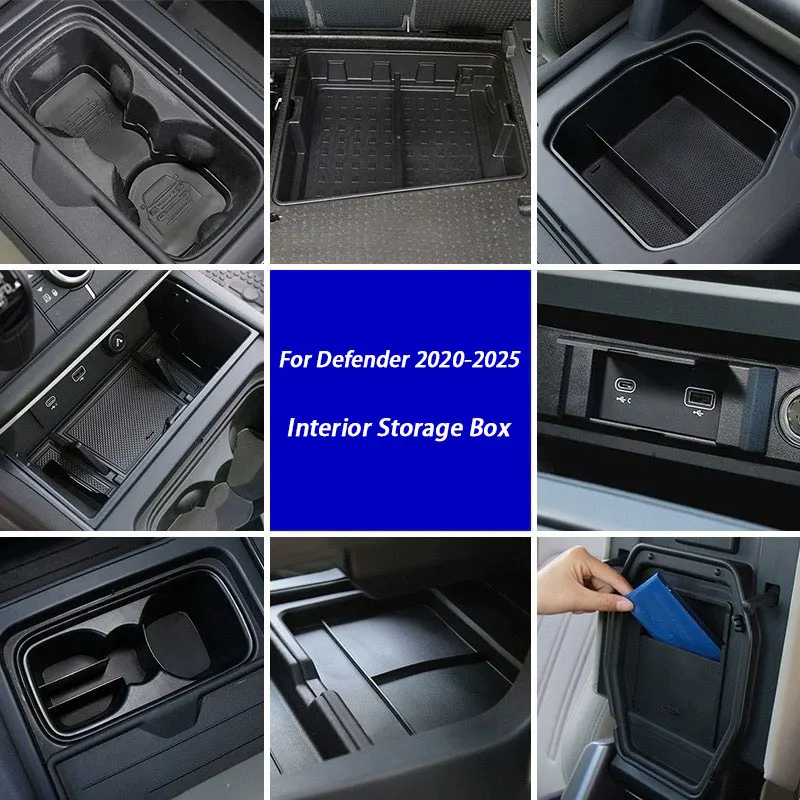 

Car Central Storage Armrest Box Storage Box Phone Box for Land Rover Defender 90 110 2020-2022 Car Styling Interior Accessories
