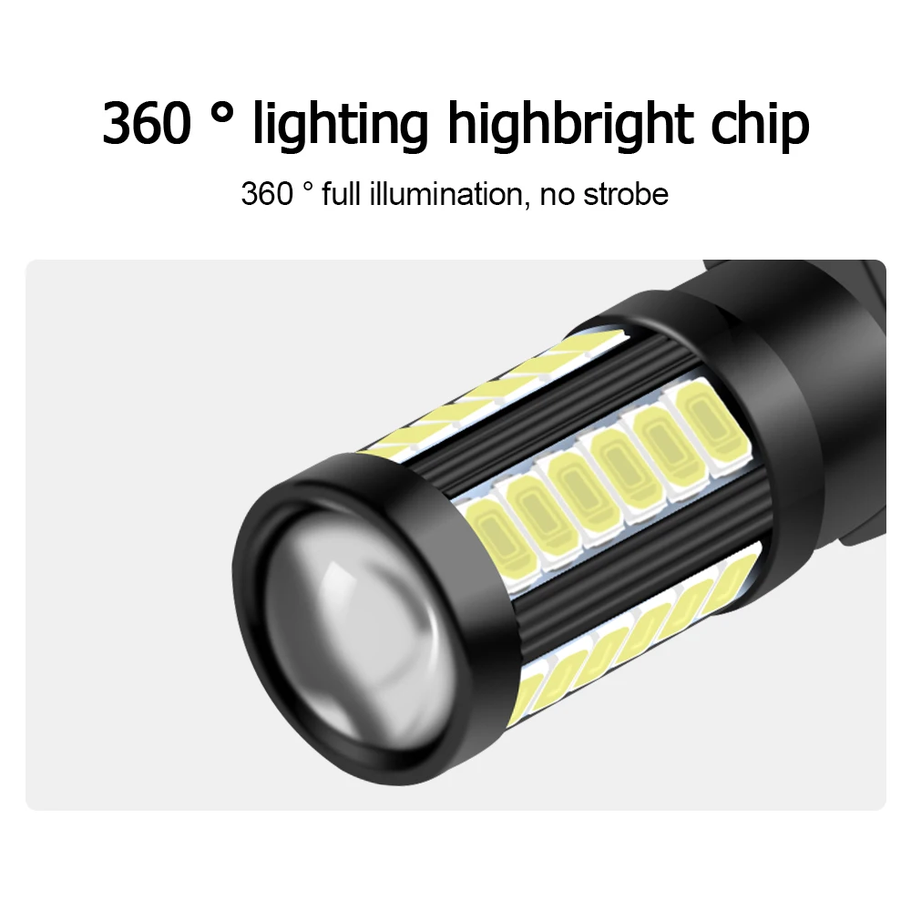 2x Signal Lamp 12V 3156 Led P27W Atuo Brake Backup Light T25 Led 3157 P27/7W 5730 33SMD Canbus Car Turn Reverse Lamp 1200Lm
