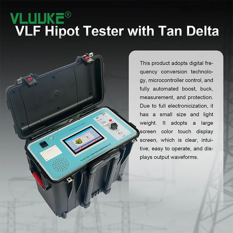 VLUUKE VKVLF-60KV VLF Very Low Frequency For Test 3 In 1 220V Voltage Withstand Dielectric Loss Partial Discharge