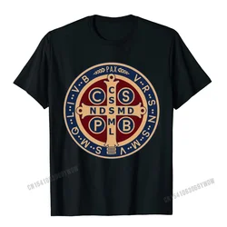 The Saint Benedict Medical Catholic Pullover Tees Camisas Women's Slim Fit Women's T-shirt Printed T-shirt Loose Geek