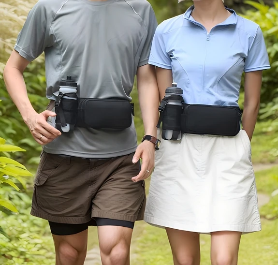 

2025 new portable and simple sports waist bag, large capacity fitness kettle waist bag, waterproof crossbody bag, unisex bag