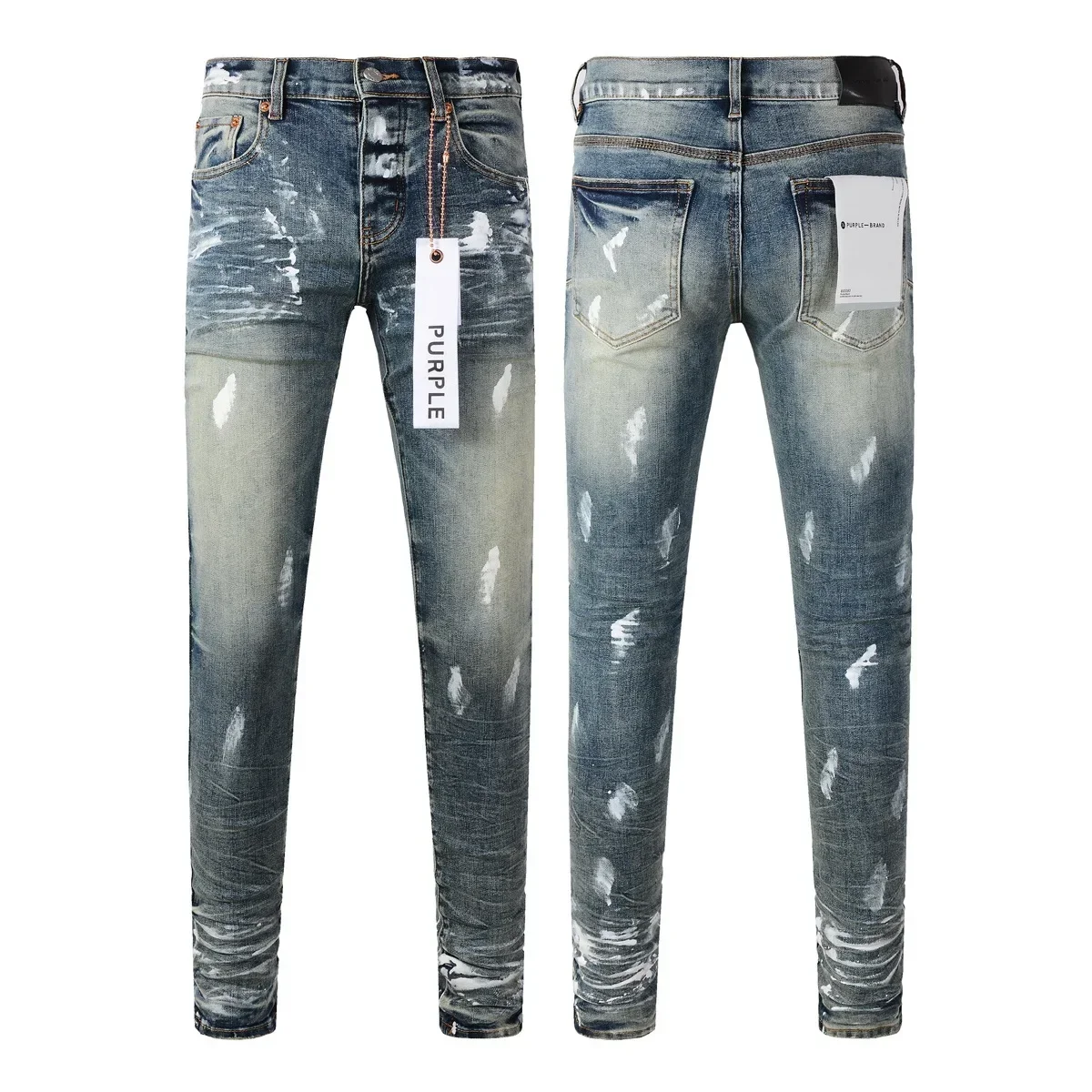 Purple Brand Jeans Fashion High Quality Repair Low Rise Skinny Denim 28-40size pants