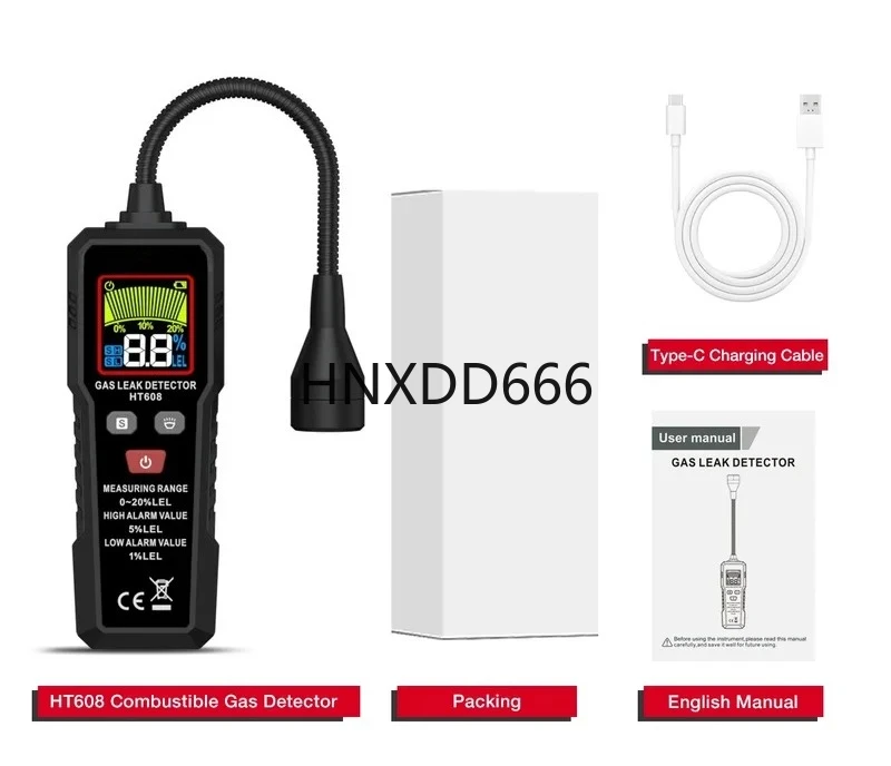 

Natural Gas Leak Detector with Sound and Screen Alarm for Combustible and Flammable Methane Gas Detection