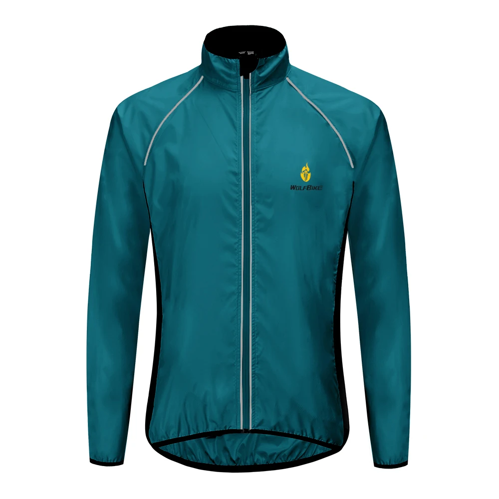 WOSAWE Heren winddicht waterdicht reflecterend fietsjack MTB-fiets windjack met lange mouwen Mouwloos vest Fietsjas Jersey