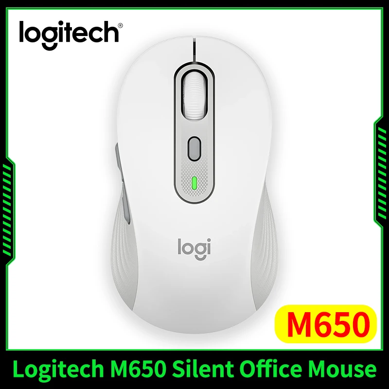 

Беспроводная Bluetooth-мышь Logitech Preferred Series M650, световая и звуковая офисная домашняя компьютерная мышь, подходит для больших и маленьких рук