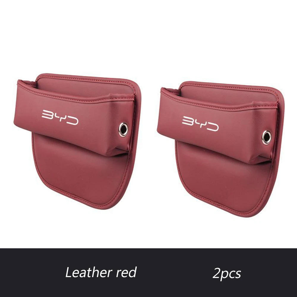 Car Organizer Storage Box Seat Slit Gap Pocket Phone Holder Leather For BYD Atto 3 EV Tang Yuan Han F3 Auto Interior Accessories