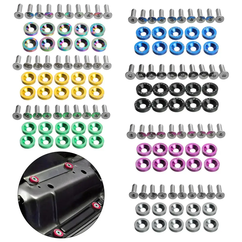 10PCS 9 Parts Thunder Eagel Ultra Zero Car Decorative Screws Scooter Fasteners Screws Handle Bar Screws Screw Washers