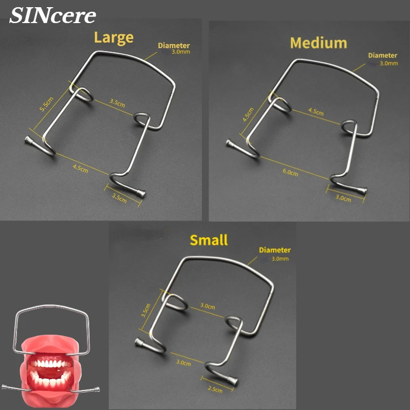 

1PC Dental Retractor Mouth Gag Mouth Expand Lip Retractor Intraoral Cheek Stainless Steel Retractor Dental Teeth Whitening Tool