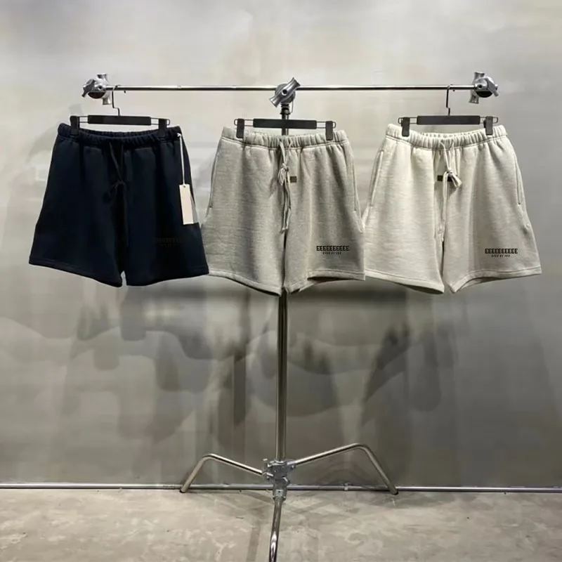 Season 8 Double Line Men's Sweaters Sets Two Rows Flocking Letter Logo Shorts Sets SS22 Oversized Sports Sets