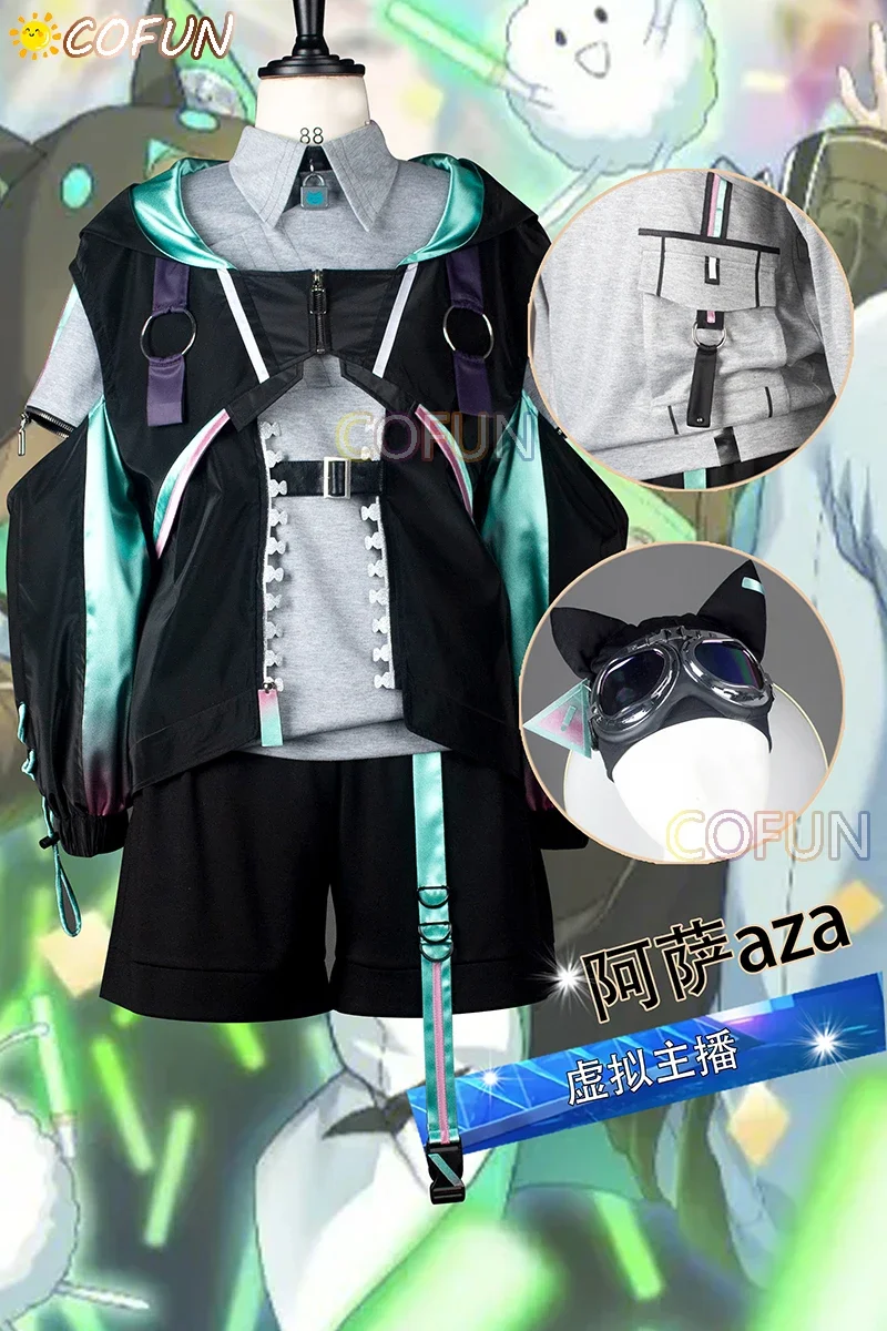 COFUN [Personalizzato] NIJISANJI Vtuber Aza Costume Cosplay Abiti di Halloween Donna Uomo Nuovo vestito uniforme