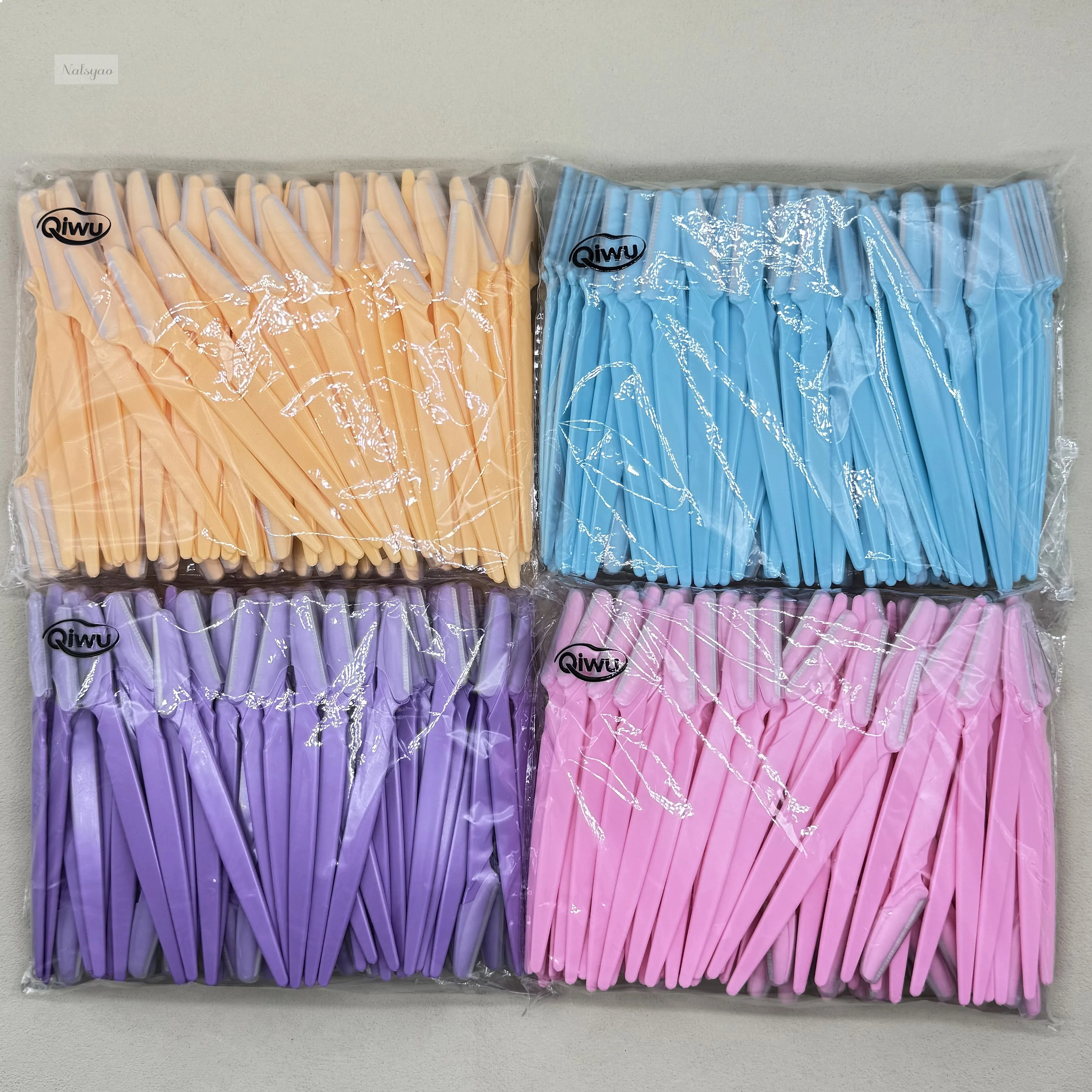 100pcs/bag Eyebrow Trimmer Knives Portable Face Razor Hair Remover Brow Shaping Epilation Shaver Blades