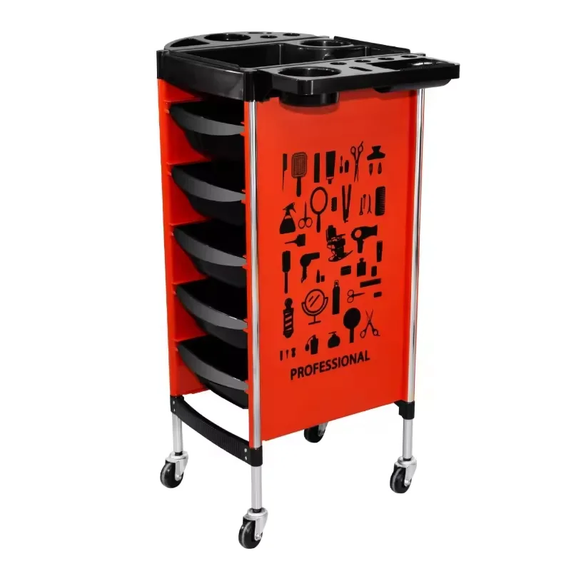 Portable beauty salon hair salon trolley tray  dye   salon tool cart barber shop fifth floor storage