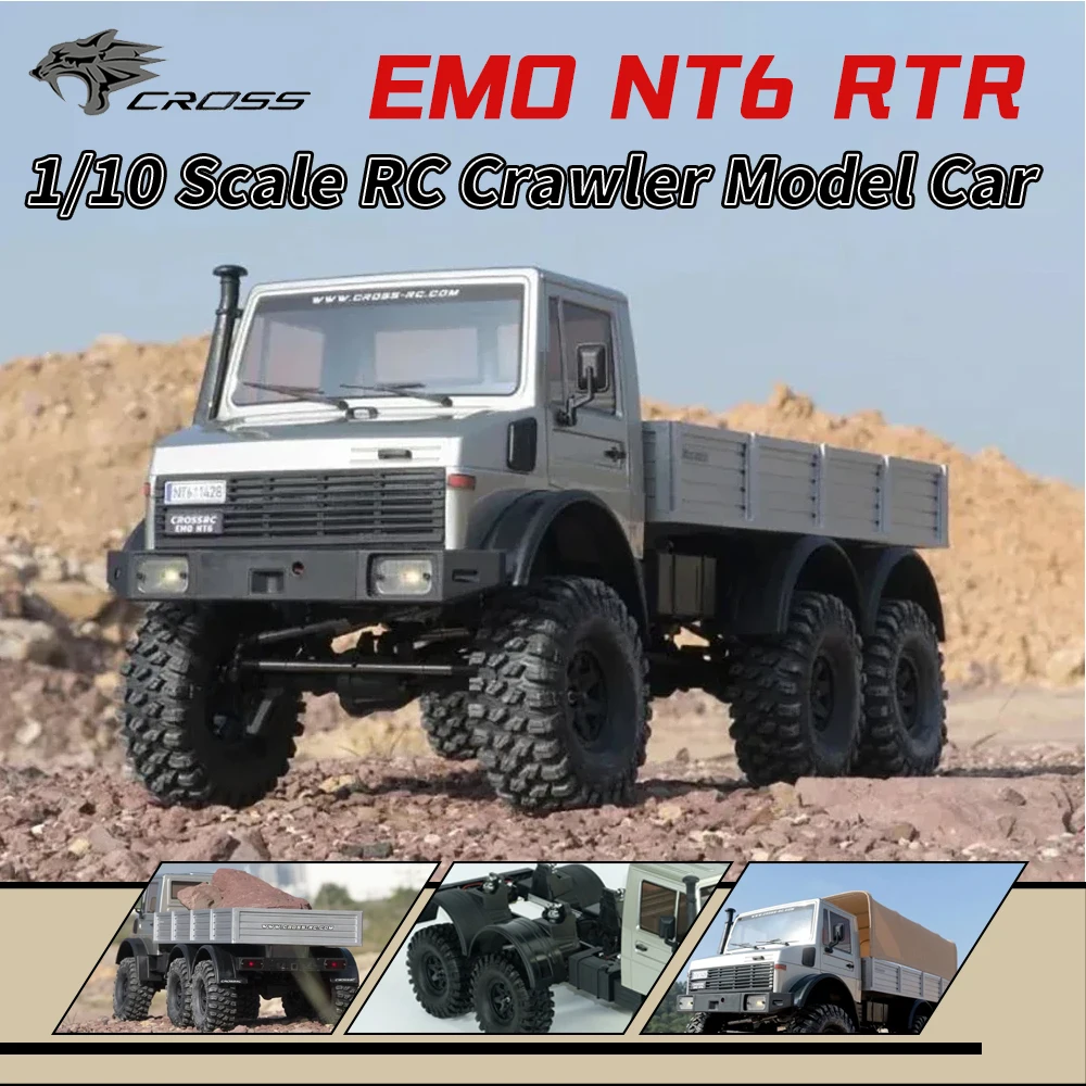 

CROSS RC EMO NT6 6WD 6X6 RTR 1/10 RC Электрический пульт дистанционного управления Модель автомобиля Гусеничный внедорожник Взрослые детские игрушки