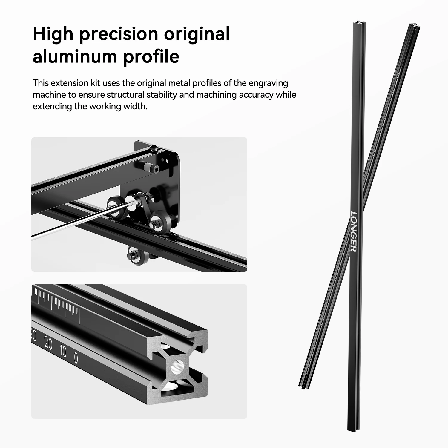 Picture 8: LONGER RAY5 Laser Engraver X Y Axis Extension Kit Extension Kit for Longer RAY5 5W 10W 20W Laser Engraver (XY Axis)
