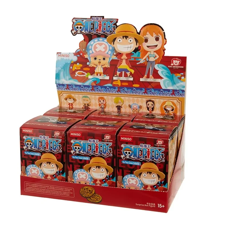 

MINISO One Piece Anime Figures Blind Box Official Licensed Luffy Classic Characters Collectible Display Decor Gift for Fans