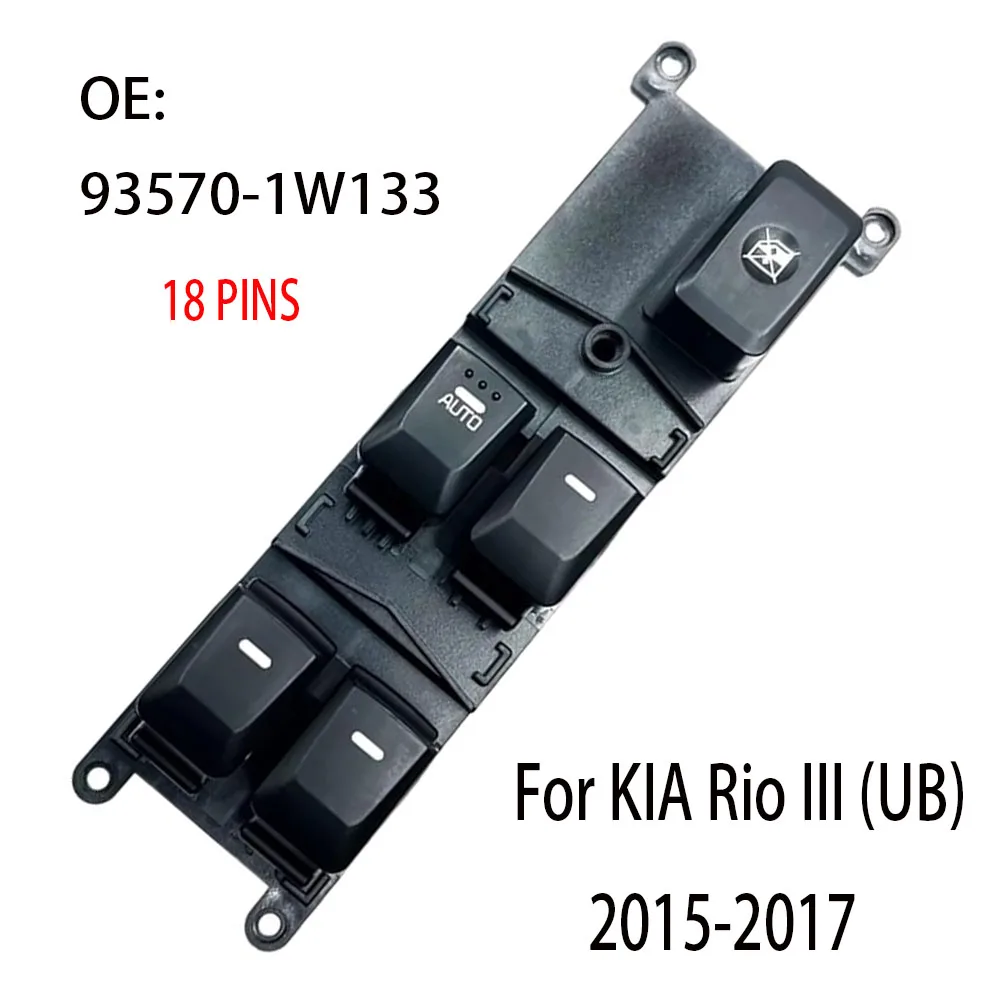 Car Accessories 93570-1W133 for KIA Rio III (UB) 2015 2016 2017 Electric Power Master Window Switch Lifter Control Button Parts