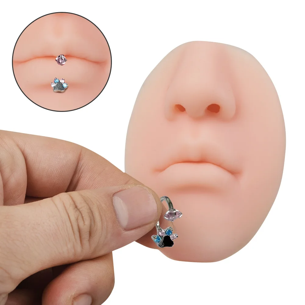 

3D Soft Silicone Flexible Lip Model Three-Dimensional Mouth For Lip Tattoo Practice Lipstick Practice Piercing Jewelry Model