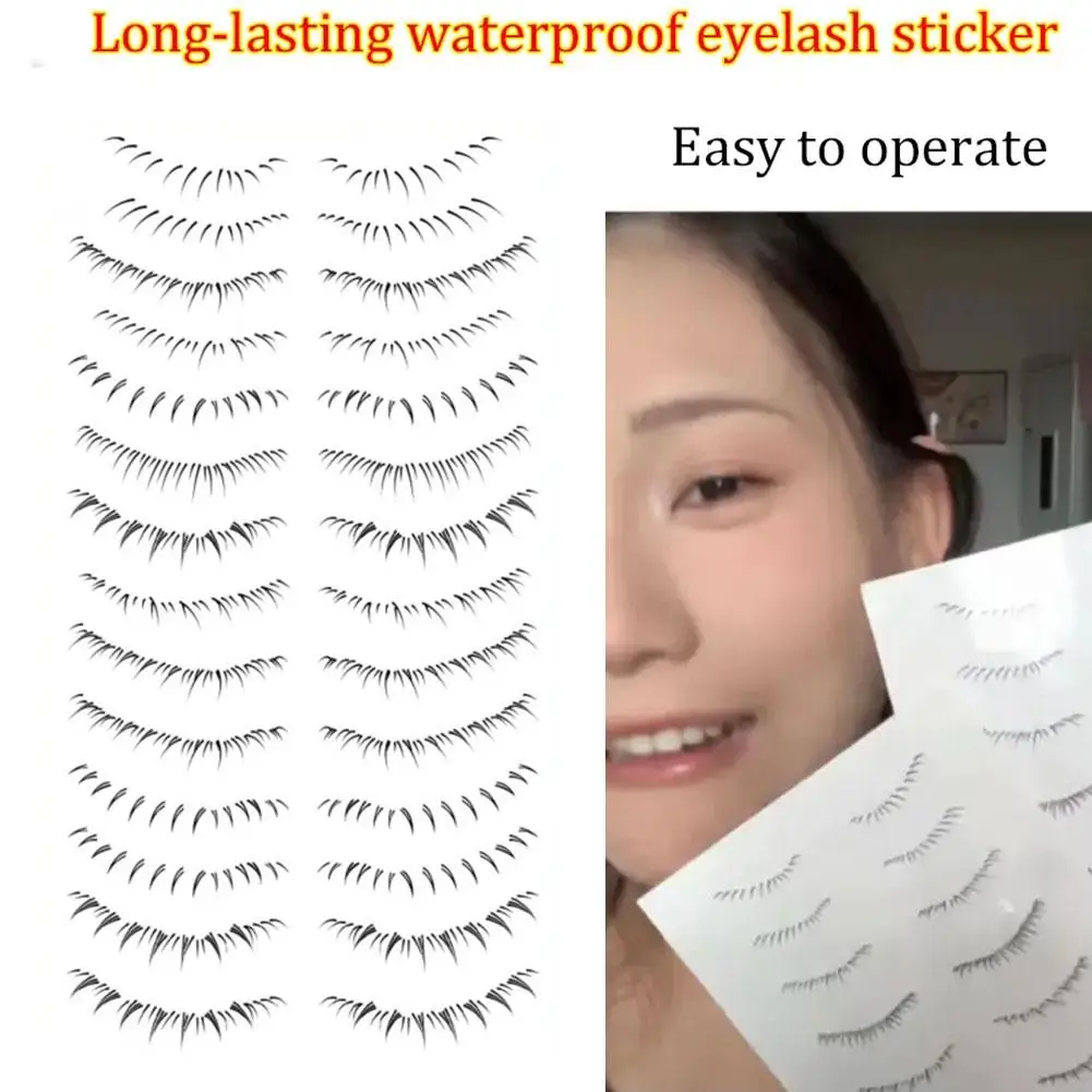 Lower Eyelash Tattoo Long-Lasting Waterproof And Sweatproof False Sticker Under Eye 3D Eyelash Eyelash Simulation Double En Y1Y0