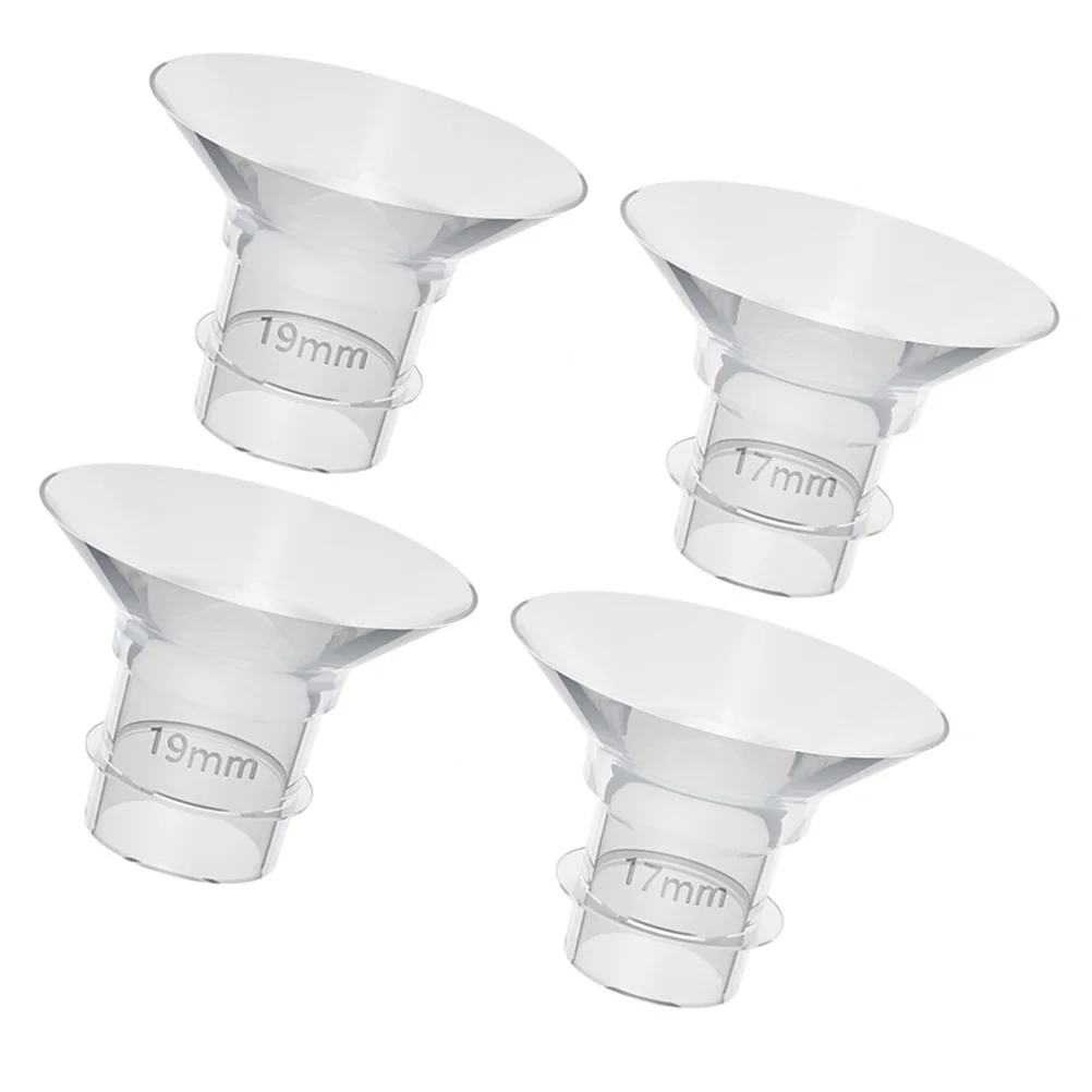 4 Buah Suku Cadang Pengganti Sisipan Flange Silikon untuk Pompa ASI Sisipan Flange yang Dapat Dipakai Fleksibel Dapat Dicuci Anti-deformasi