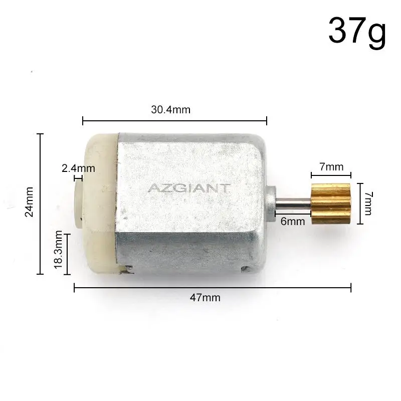 AZGIANT 4 pcs 8 teeth diameter 7mm long axis for FC280 car door lock motor review mirror motor steer motor lock actuator motor