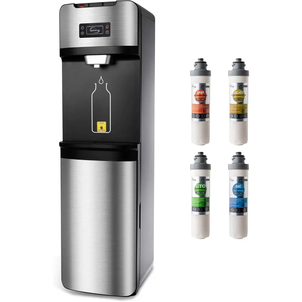 

Bottleless Water Dispenser with Built-in 4-Stage Filtration, Hot/Cold/Room Temp, Self Cleaning, Stainless Steel