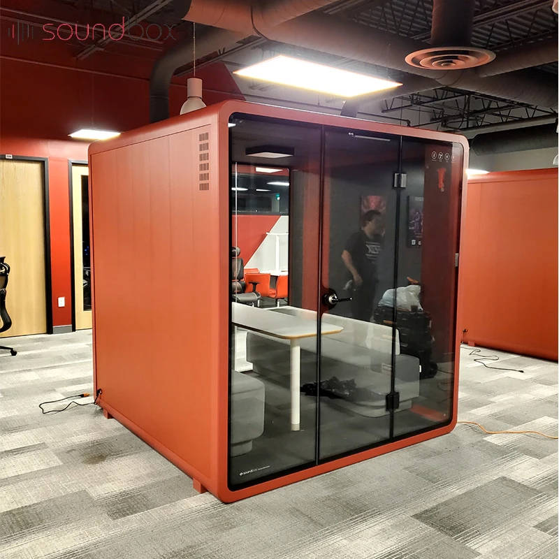 Movable Portable Meeting Assembled Indoor Private Office Pod Shed Work Studio Silence Acoustic Soundproof Booths