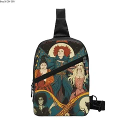 Sanderson Halloween Crossbody Sling Backpack Men Custom Hocus Horror Tv Movie Pocus Chest Shoulder Bag Hiking Daypack