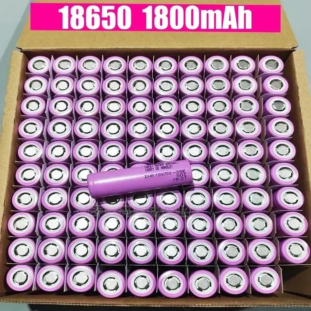 

New 1800mAh 3.7V 100% Genuine 18650-35E 1800mAh 3.7V 20A Rechargeable 18650 Lithium Ion Battery for Toys Power Tools Flashlight