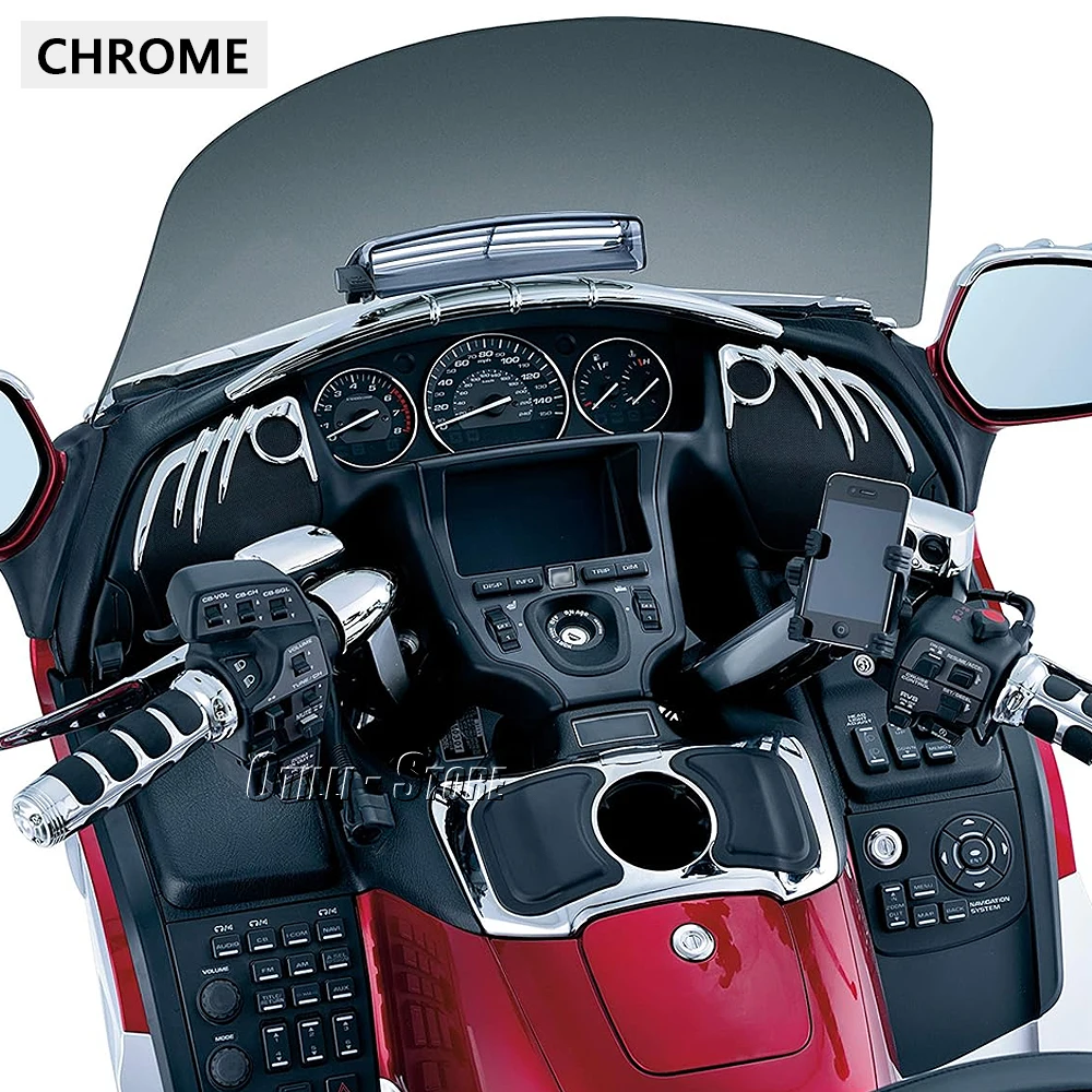 ホンダゴールドウイング用カップホルダー付きカビー収納ボックス、グローブボックス、オートバイアクセサリー、gl 1800、2012-20