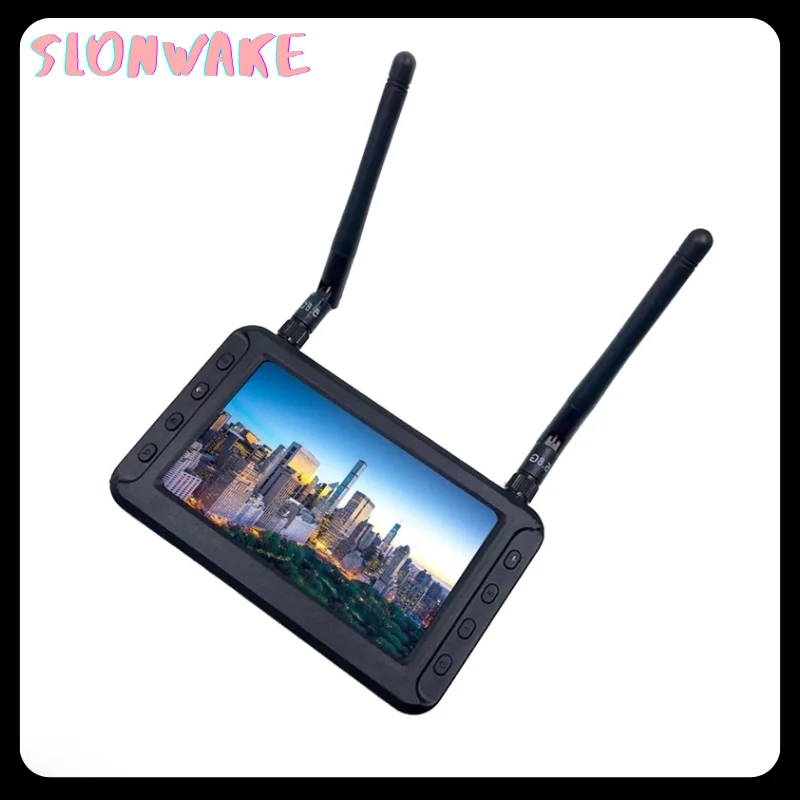 5.8GHZ 40CH 4.3inch FPV Receiver Monitor with battery Aviation Wireless Receive Image Transmission Dual Antenna for RC Models