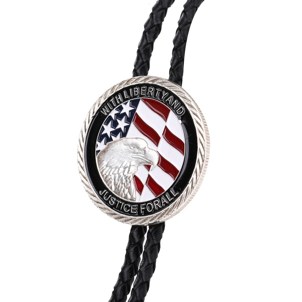 

Round American Eagle Bolo tie