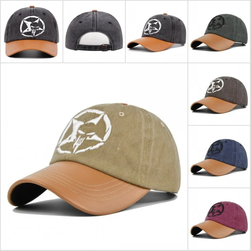 New Unisex Hip Hop Skull Embroidery Baseball Hats for Women Men Snapback Retro Adjustable Breathable Sunshade Peaked Caps