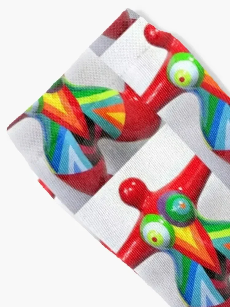 Red Nana Biriney - tribute to Niki de Saint Phalle, copyrighted design by Biriney Socks designer Boy Socks Women's