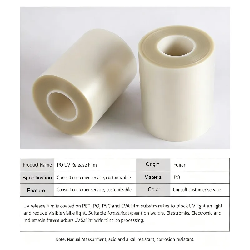 UV Release Dicing Film for Semiconductor Wafer & LED Chip, Easy Peel Off After UV Exposure No Residue