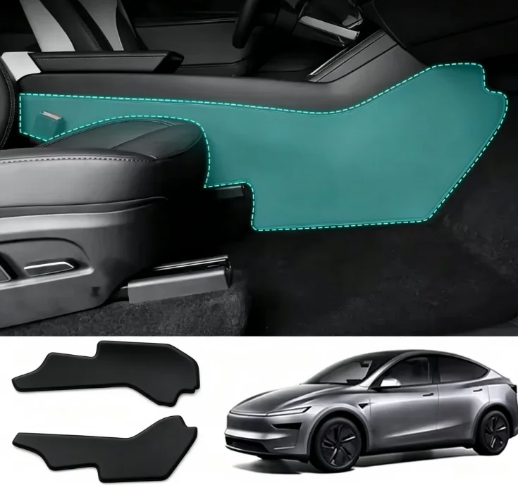 For Tesla ModelY Juniper 2025 Car Central Control Side Anti Kick TPE Waterproof Anti-dirt Full coverage Anti Kick Protective Mat