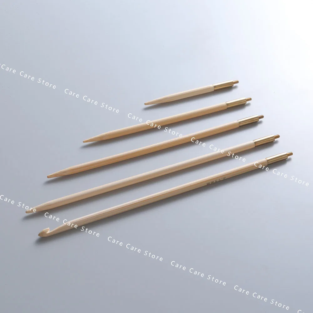 1Pair 5/10/12.5/14cm Japan Seeknit Shirotake Bamboo Interchangeable Knitting Needles Tips Knitting Spokes Circular Needles