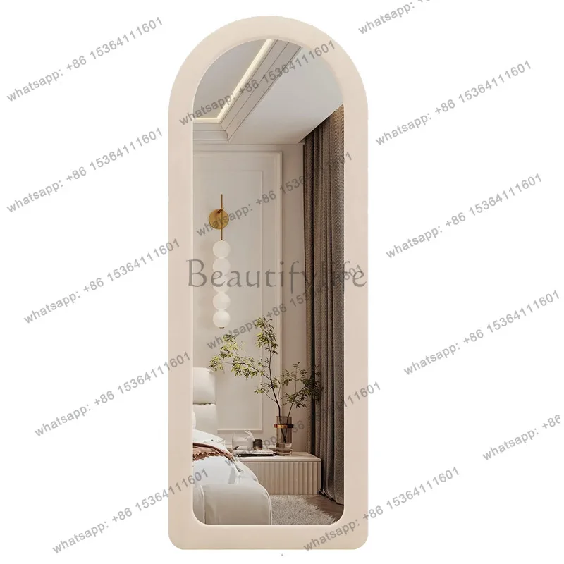 European cream style Nordic full body full-length mirror light luxury high-end fitting mirror