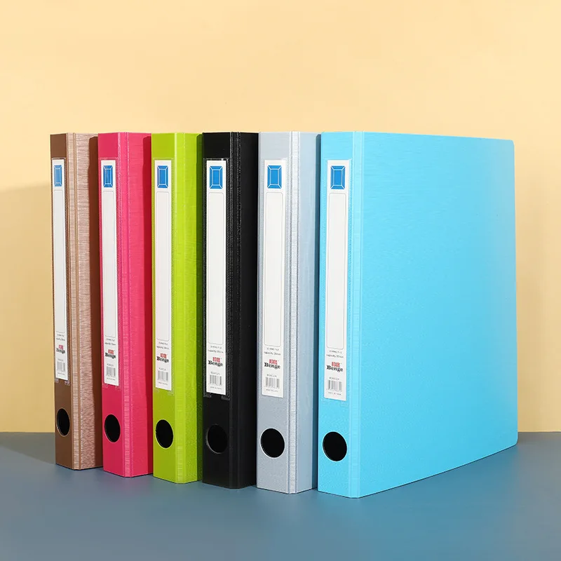 A4 punched loose leaf folder foam PP folder shell archive data book with two holes, two holes, three or four holes folders