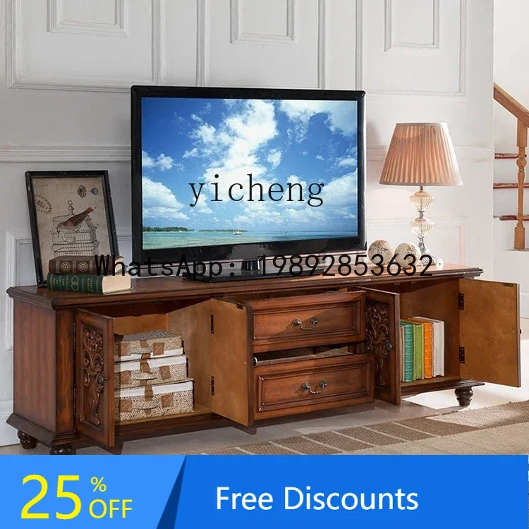 

TV cabinet solid wood retro old TV cabinet