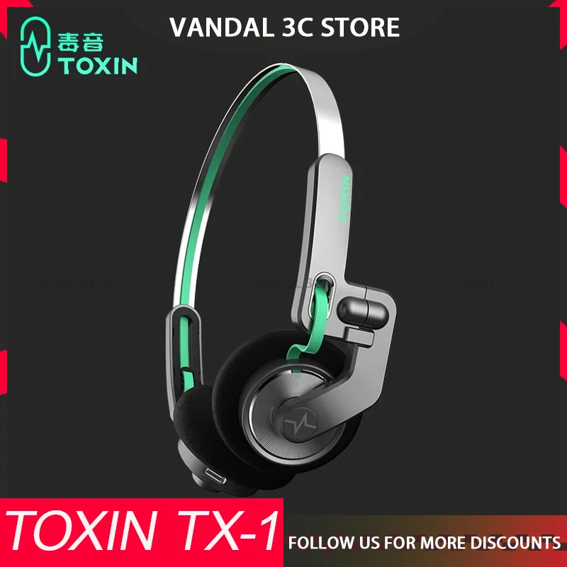 TOXIN Trend X TX-1 Headset Wireless Earphones Lightweight Earphone Portable Esports Gaming Headphones Customized Headphones Gift