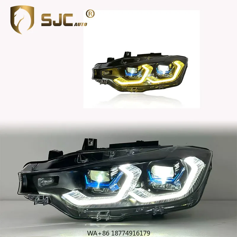 

Автомобильная деталь для 3-й серии F30 2013-2015, обновление G05, желто-белая передняя фара