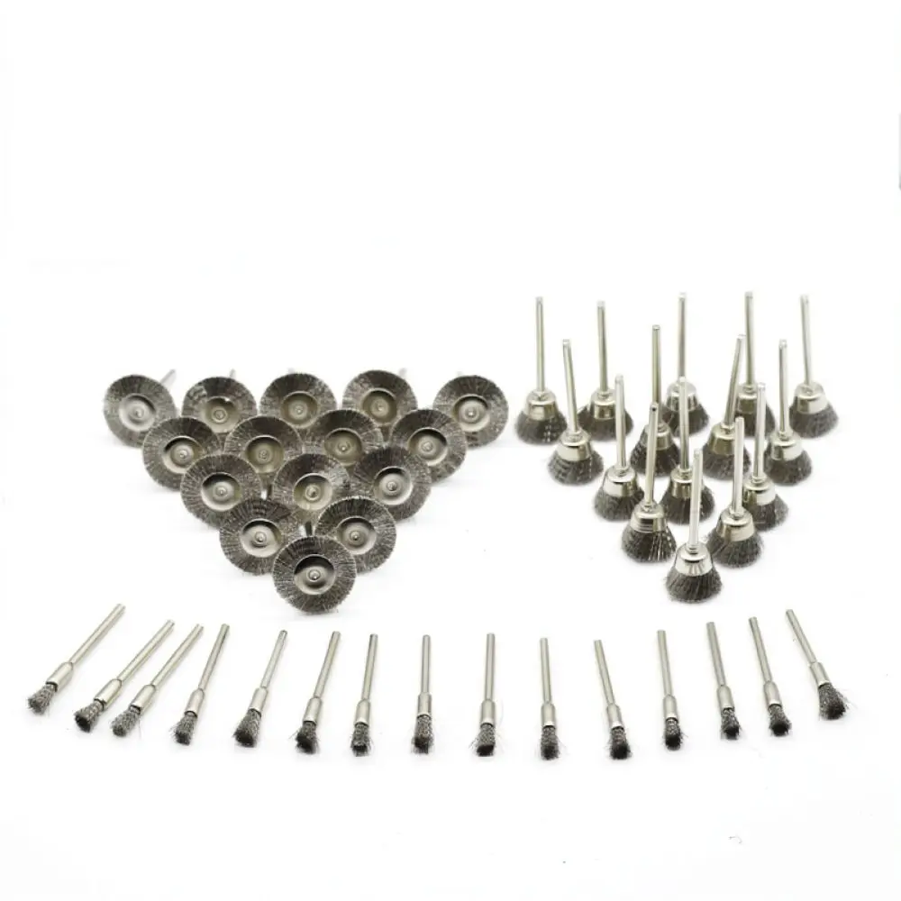 Assorted Wire Brush Kit Rotary Tool Accessories For Metal Cleaning Polishing Deburring Rust Removal Drill Bits Set